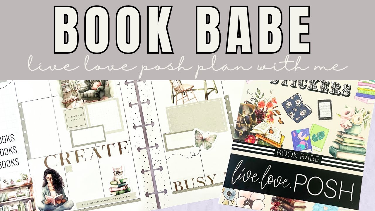 Book Babe Plan With Me | Classic Happy Planner Spread | Live Love Posh Stickers