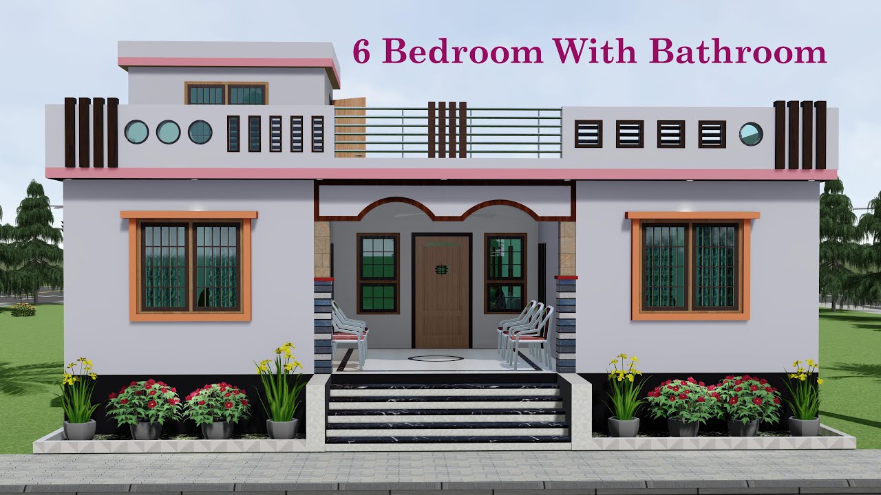 6 bedrooms simple village house plans | beautiful home plan8676877533IFor Two Brother  @My home plan