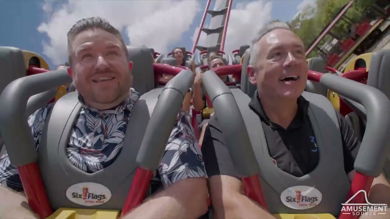 Riding Fiesta Texas' New Dr. Diabolical's Cliffhanger Coaster | POV Footage & First Impression!