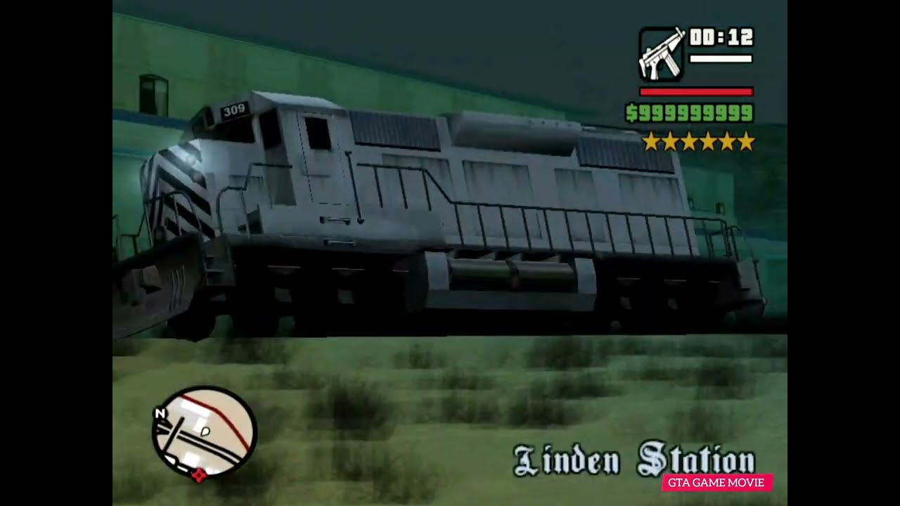 Train crashed 🚆 🚉 GTA SAN ANDREAS #gtasanandreas #subscribe #youtubeshorts #youtube #losangele  