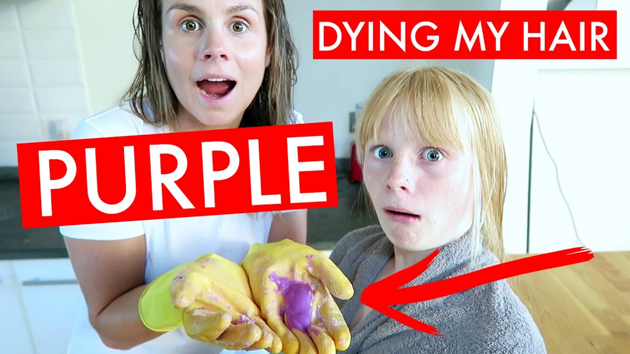 Мама красит мои волосы в ФИОЛЕТОВЫЙ цвет! *что-то пошло не так* | Family Fizz