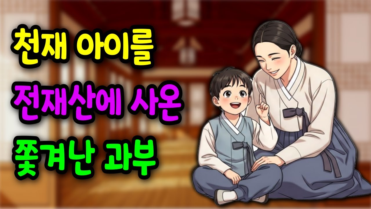 천재 아이를 전재산에 사온 쫓겨난 과부, 그 아이의 정체는? | 야담 옛날이야기 오디오북 수면동화 조선이야기 재미있는이야기 전설 민담 사연