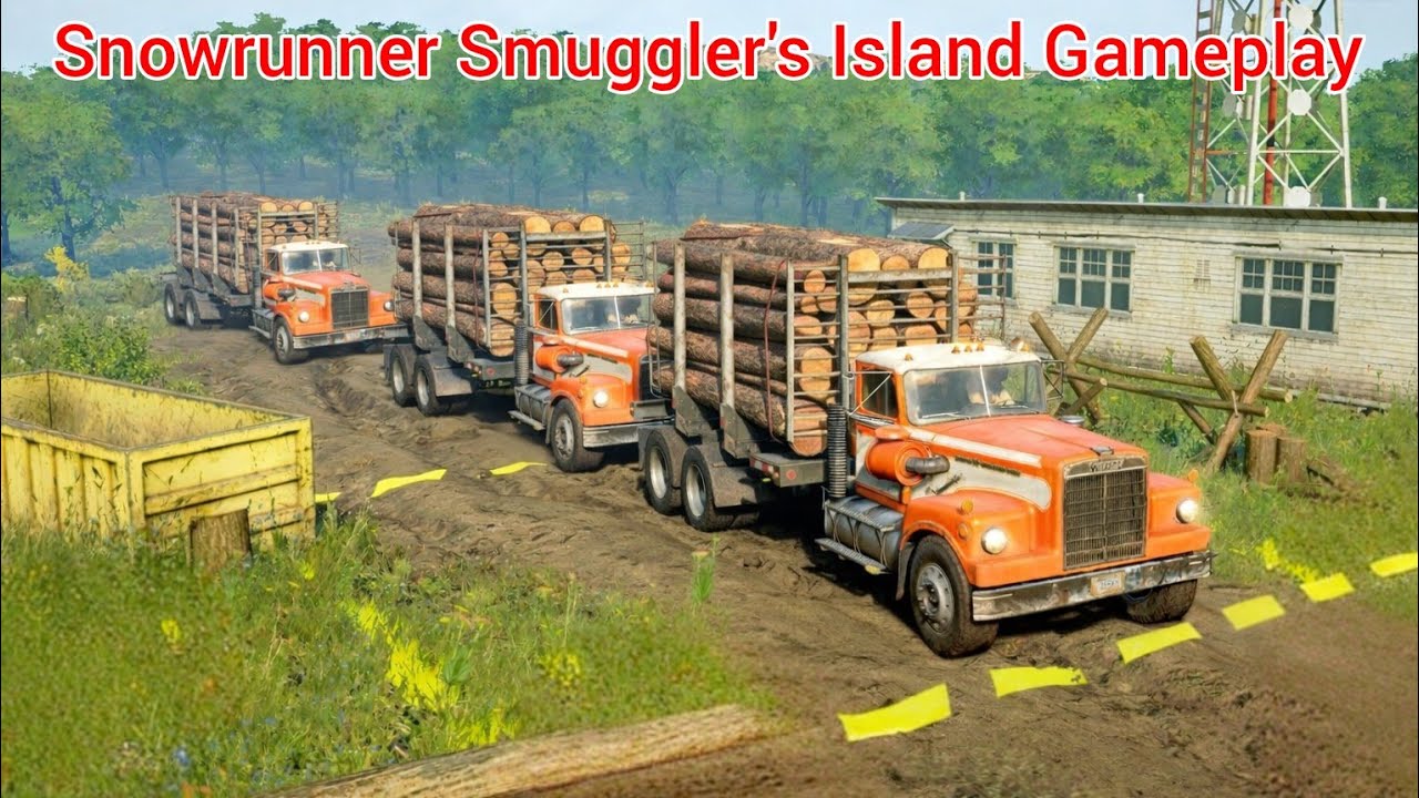 Snowrunner Smuggler's Island Gameplay. Snowrunner PC Gameplay. 4K Gameplay. Logs Deliver.