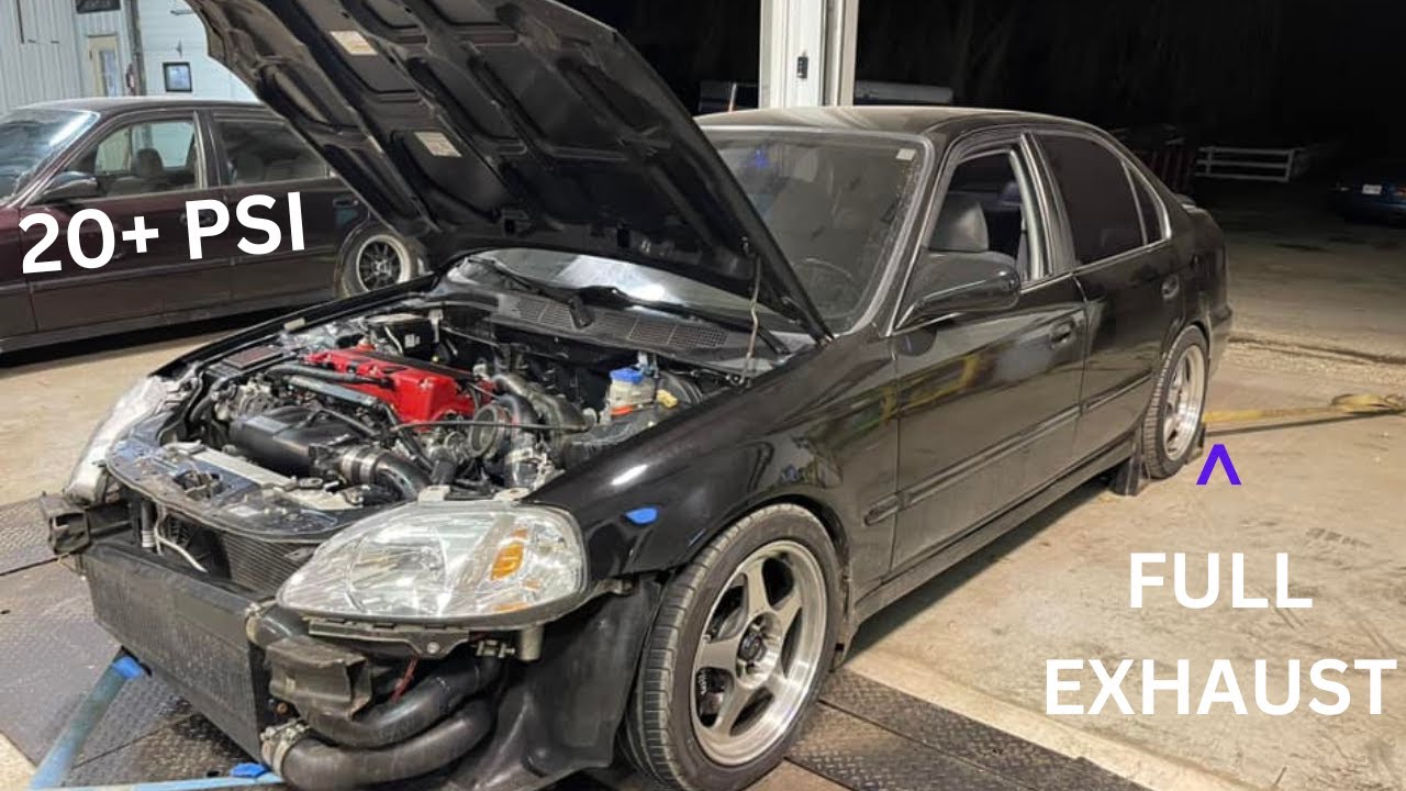 Dyno Tuning My AWD K24 TURBO Honda Civic It Made HUGE HORSEPOWER!