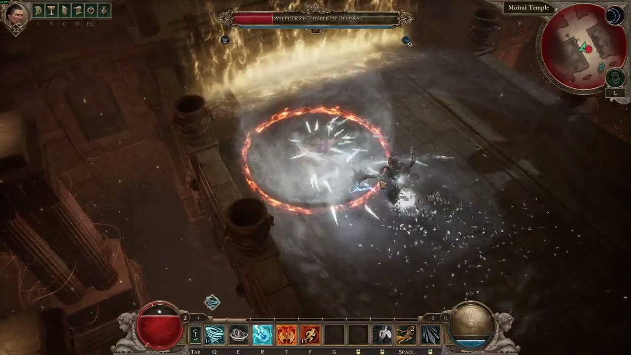 Titan Quest 2 22 Level Elementalist - Ice Shard Build Showcase on +5 level Boss