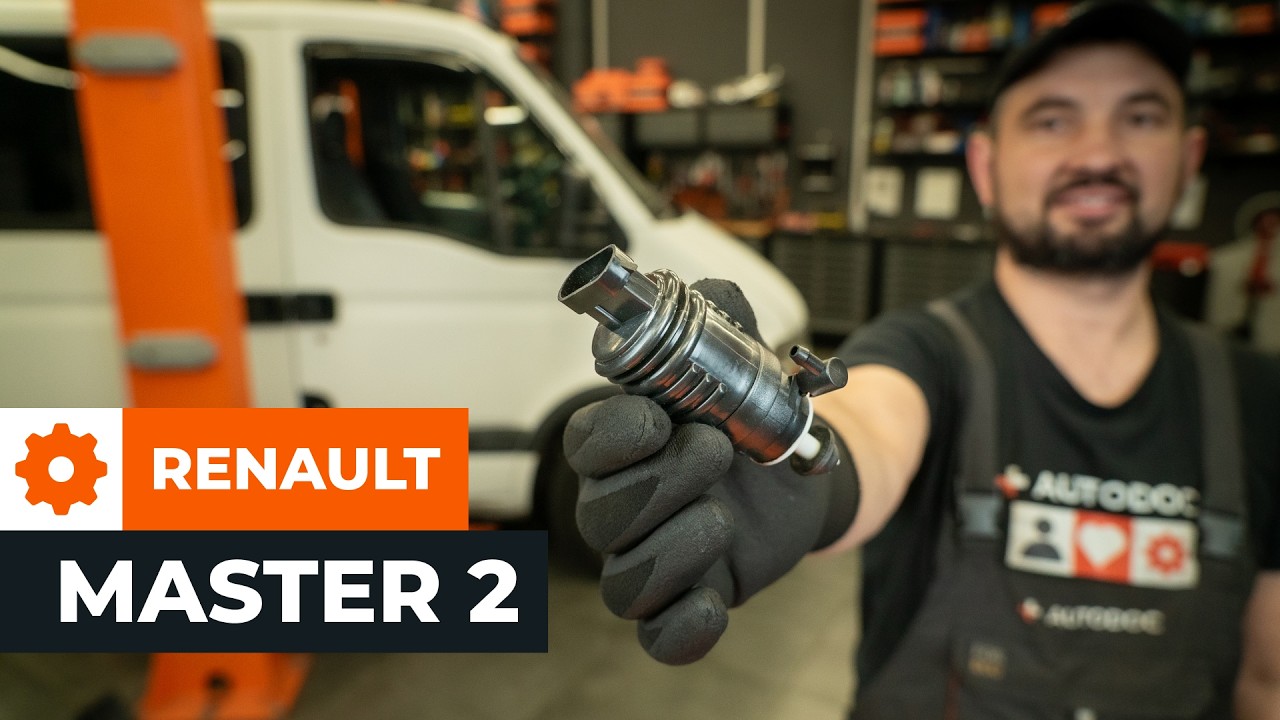 Cum se &icirc;nlocuiește pompa spălătorului de parbriz la RENAULT MASTER 2 Van [TUTORIAL AUTODOC]