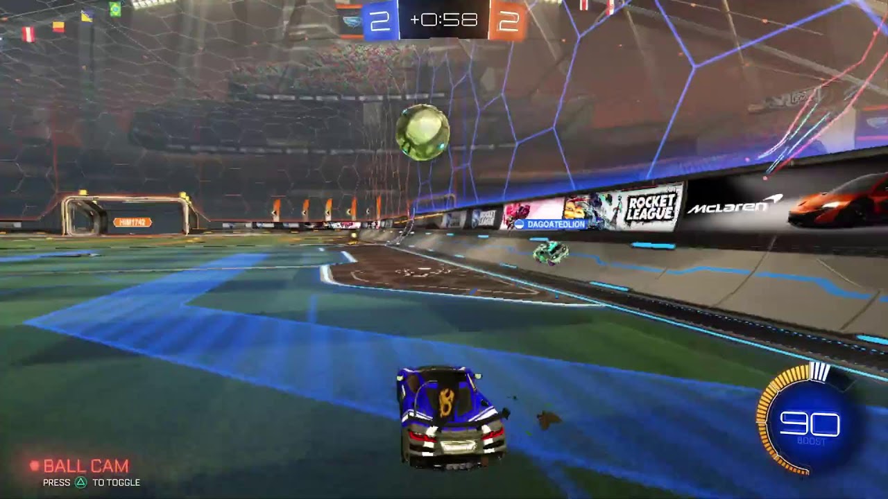 playing rocket league