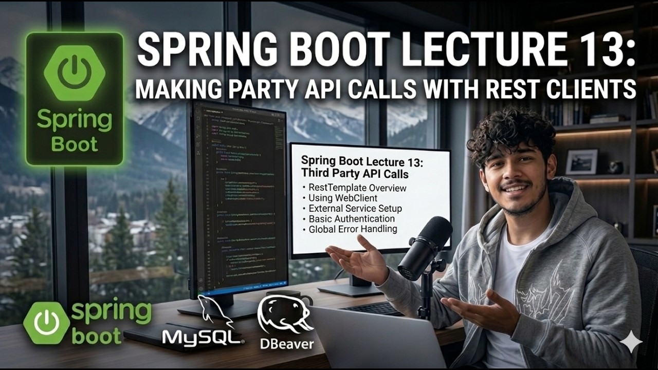 Lecture 13 | Spring Boot REST Client Tutorial | Call External APIs in Spring Boot |