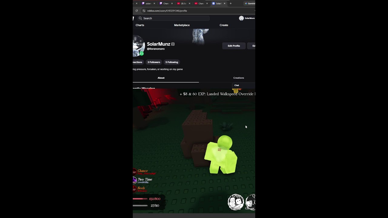 playing forsaken with viewers  (Portrait)