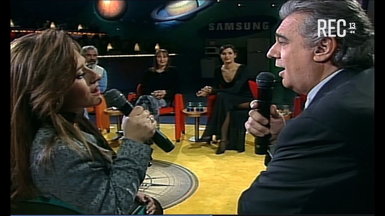Natalia Cuevas y Placido Domingo en Viva el Lunes (1997)