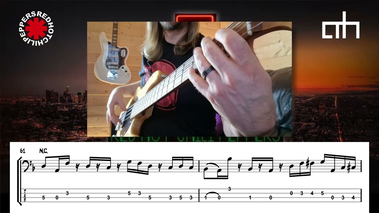 Red Hot Chili Peppers - Aquatic Mouth Dance - Bass Playthrough with Tab