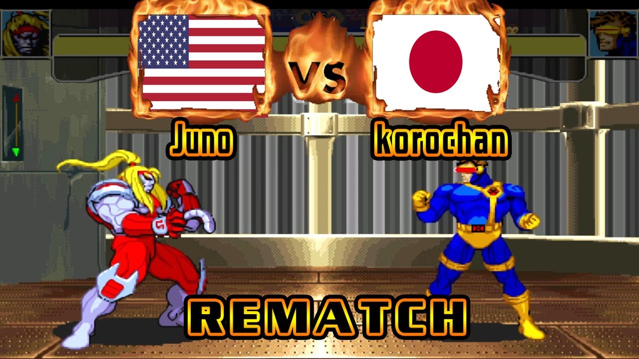 X-Men: Children of the Atom - Juno (USA) VS (JPN) korochan [xmcota] [Fightcade] [Rematch]