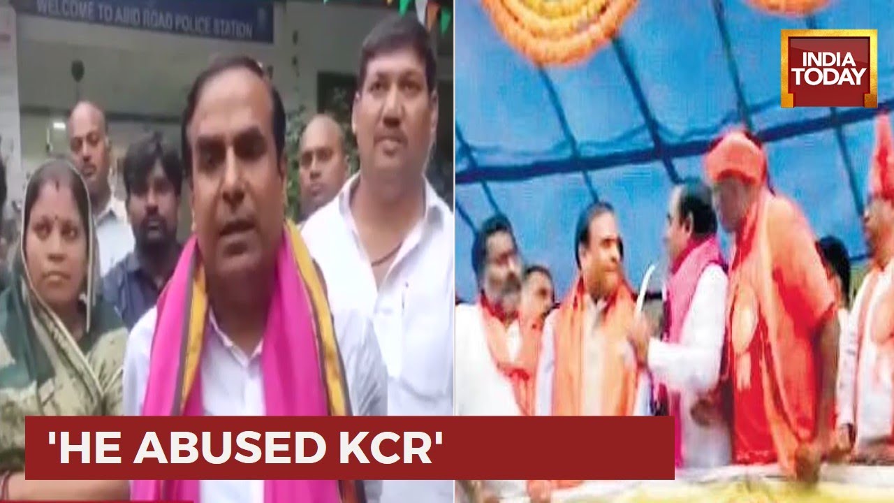 Local TRS Leader Interrupts Assam CM During Speech At Ganesh Festival In Hyderabad