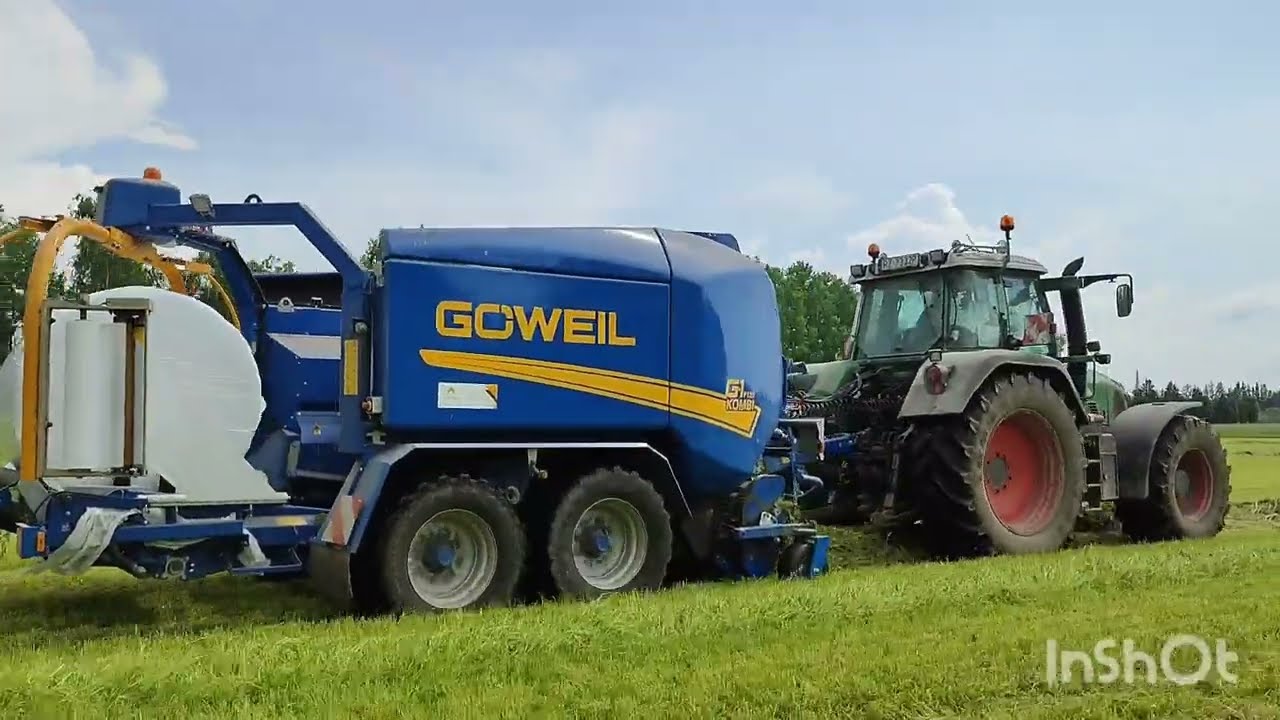 Zbiór Sianokiszonki 😍 W akcji Fendt 820 Vario & göweil g-1 f125 Kombi 😎 #viral #love #trend #tractor