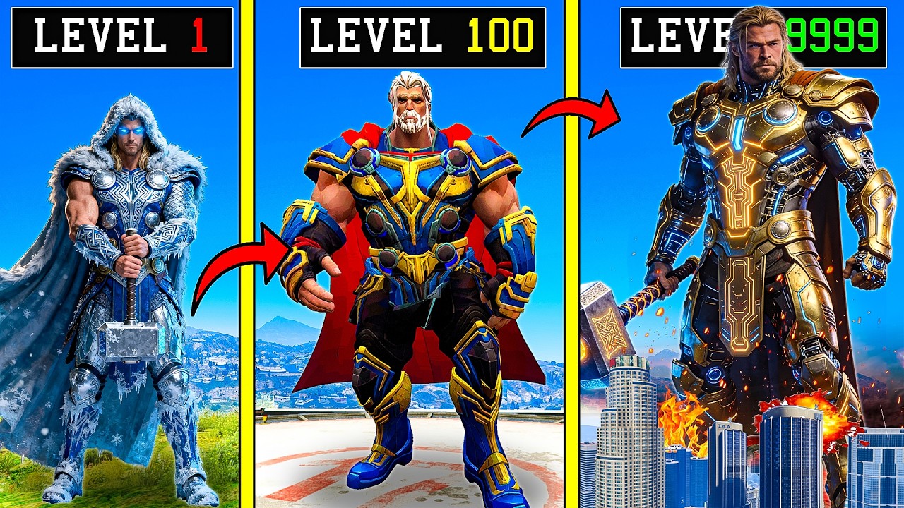 LEVEL ১ THOR থেকে LEVEL ১,০০০,০০০ GOD THOR এ  আপগ্রেড ! GTA 5