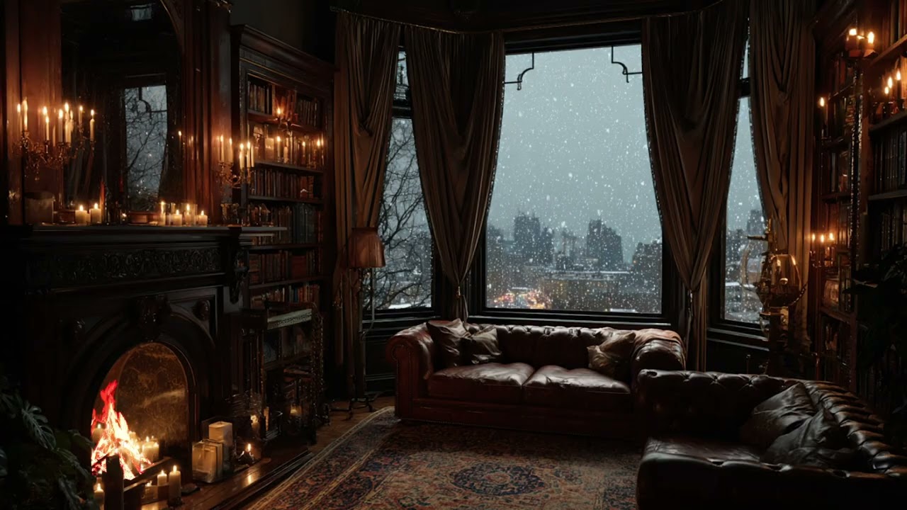 Soft Piano by the Fire 🔥🎹 | Cozy Vibes, Calm Mind, Stress Relief, Sleep & Study Music