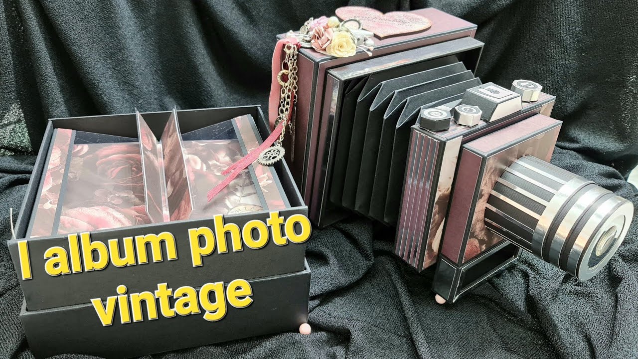 présentation de l ALBUM photo vintage appareil photo. SCRAPBOOKING.