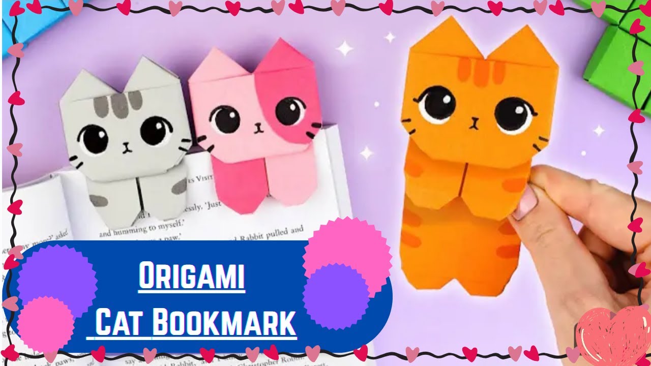 Origami Cat Bookmark🐱| How to make Paper Cat | Step by Step Tutorial #diy #origami #papercraft