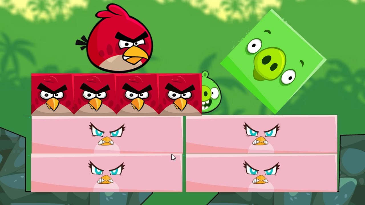 Angry Birds Kick Piggies - RESCUE 4 STELLA FROM GIANT SQUARE PIGGIES BY FORCING THEM OUT!