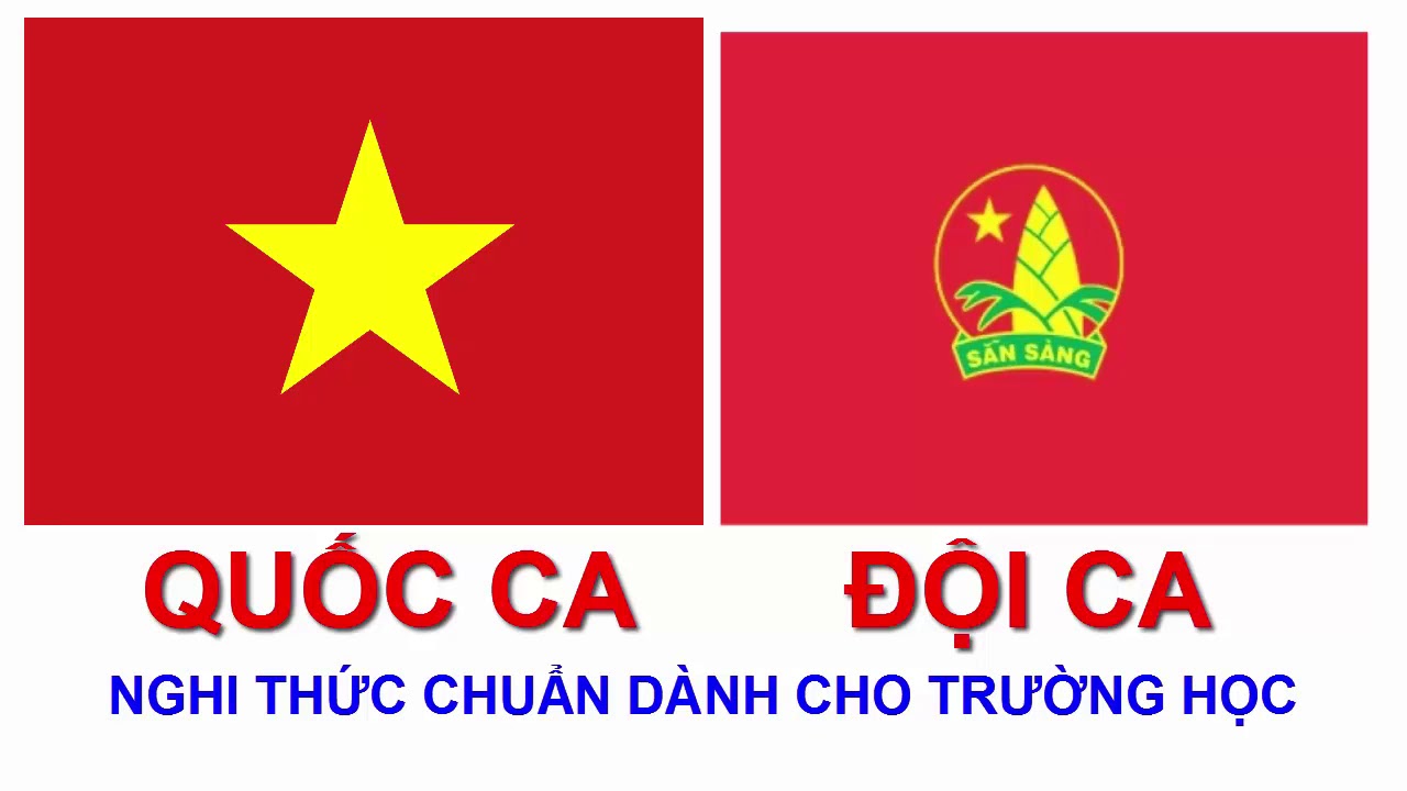 QUỐC CA ĐỘI CA NGHI THỨC CHÀO CỜ CHUẨN DÀNH CHO TRƯỜNG HỌC