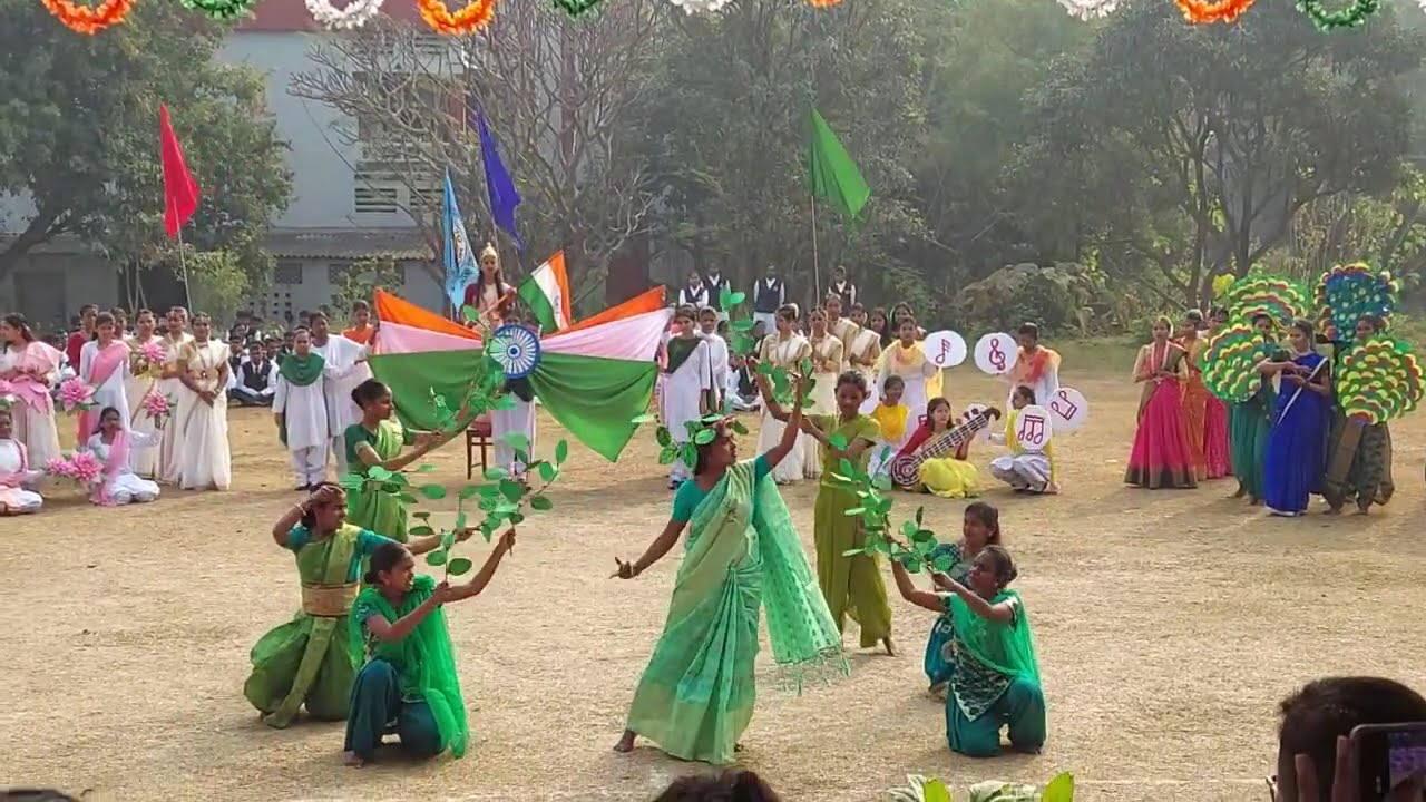 Patriotic dance presenting National symbols of India 