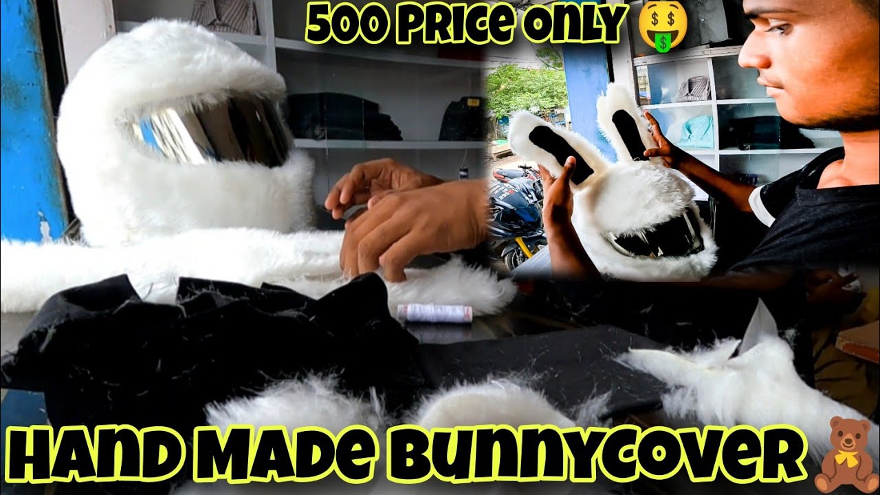 Bunny Helmet Cover 🧸 Handmade 🔥 | First Time On Youtube 🔥 @ITSTANVEERVLOG #bunny #helmetcover