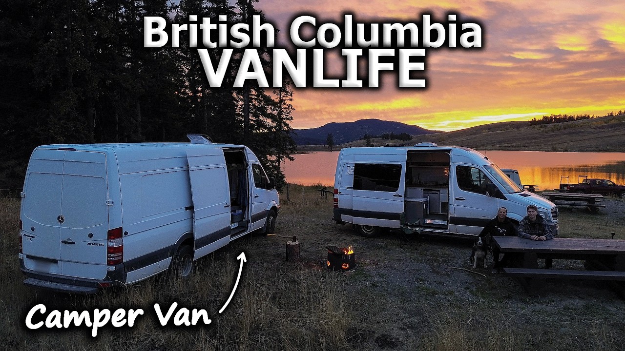 Sunset Lake Camping in My Empty Van