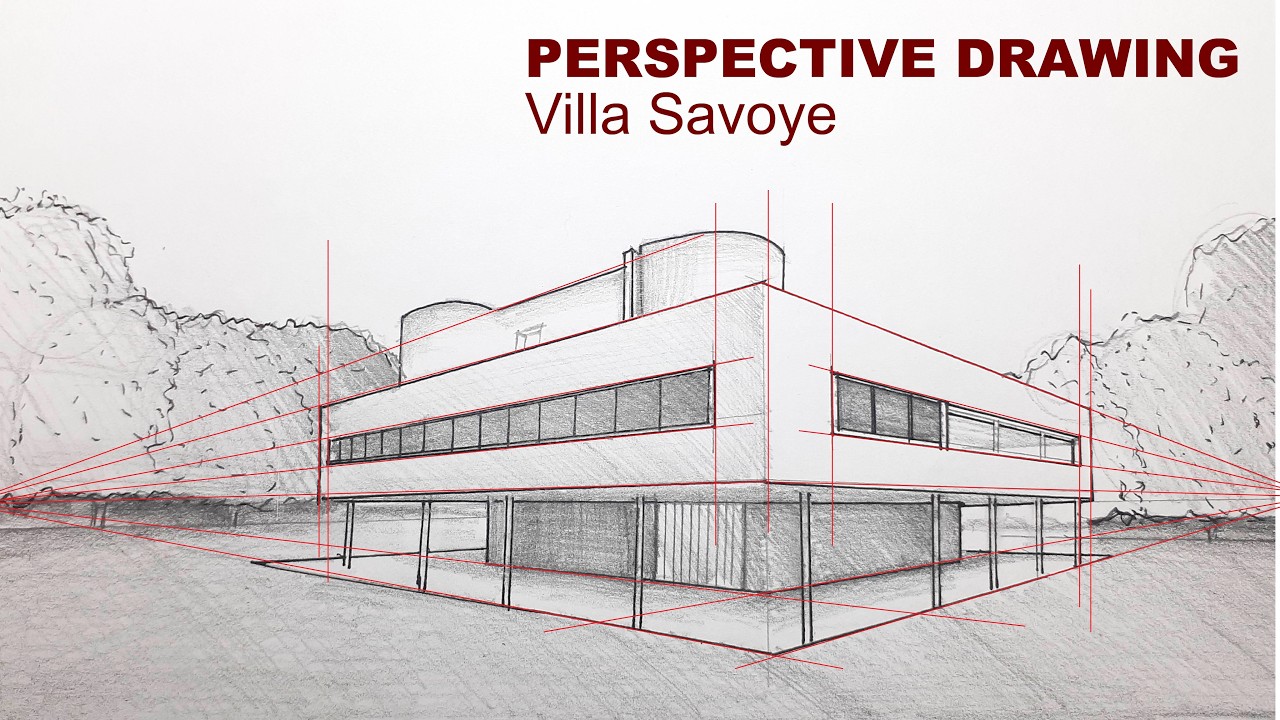 Mastering Two-Point Perspective: How to Draw the Iconic Villa Savoye