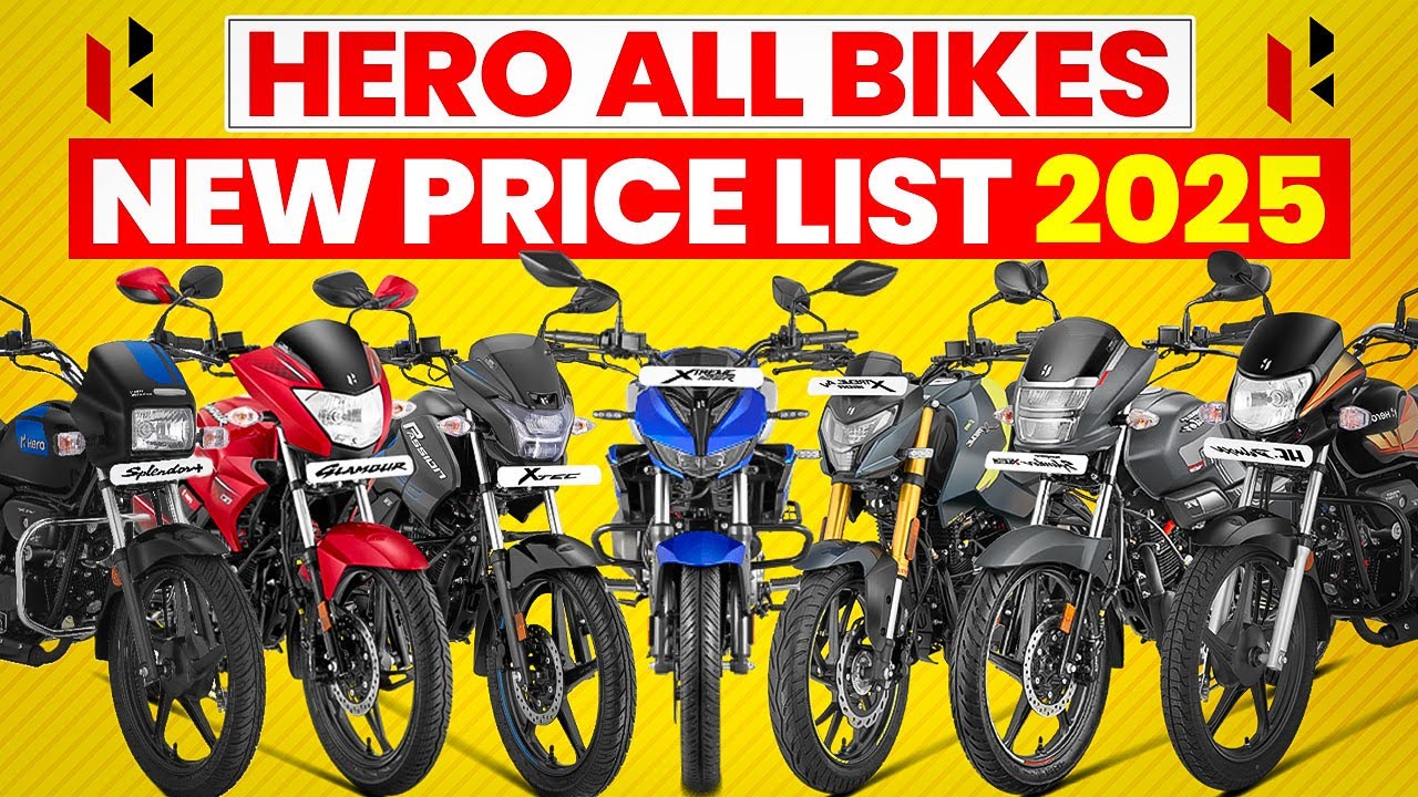 All Hero Bikes & Scooty Latest 2025 Model ON-Road Price List || HERO ALL BIKES PRICE IN INDIA 2025