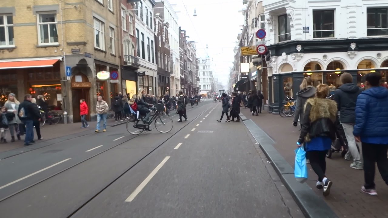 Bikecam: Utrechtsestraat Amsterdam zaterdagmiddag