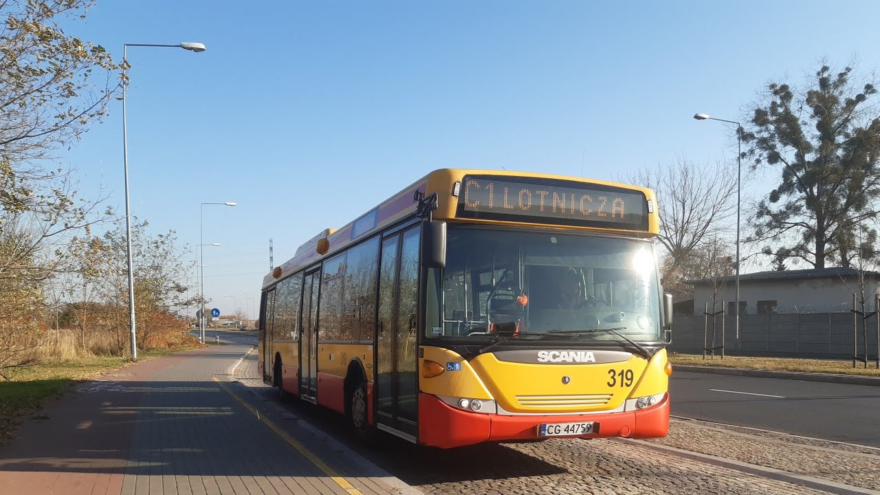 MZK Grudziądz - Linia: C1 - Kierunek: Lotnicza - Scania CN270UB 4x2 EB Omnicity #319