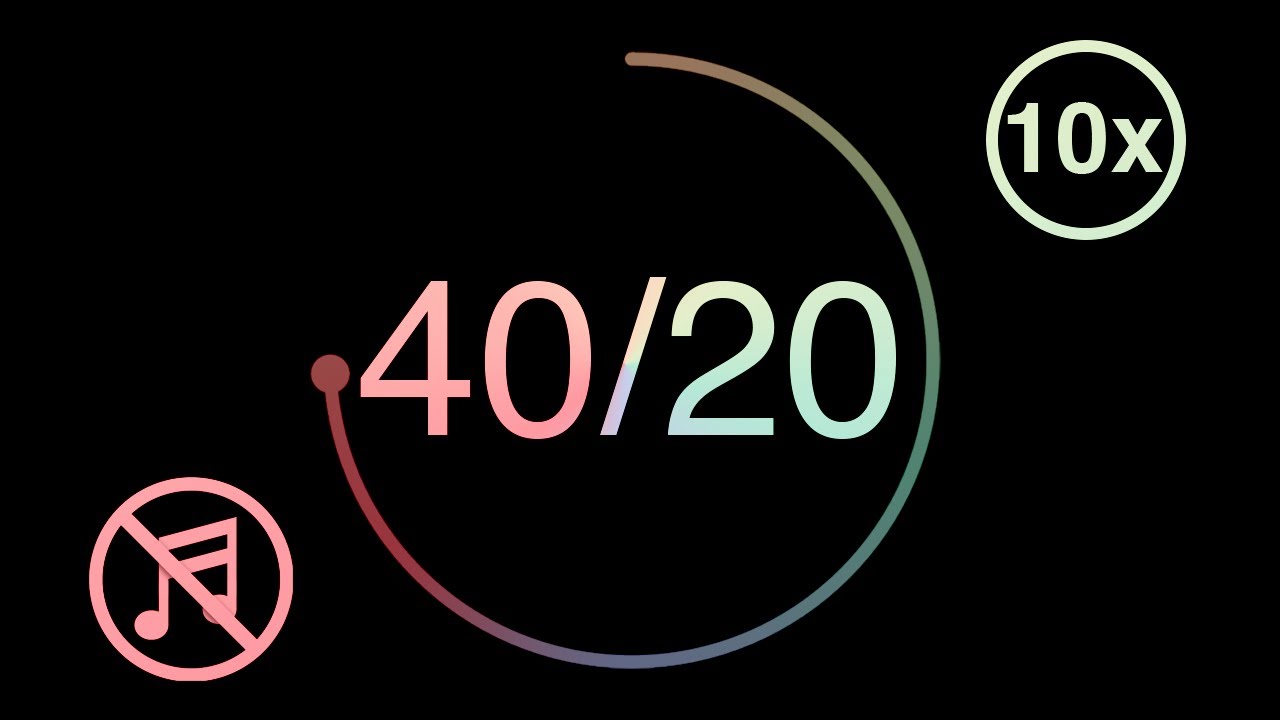 40/20 - Pomodoro - 40 minute timer with 20 minute breaks - Dark Pastel