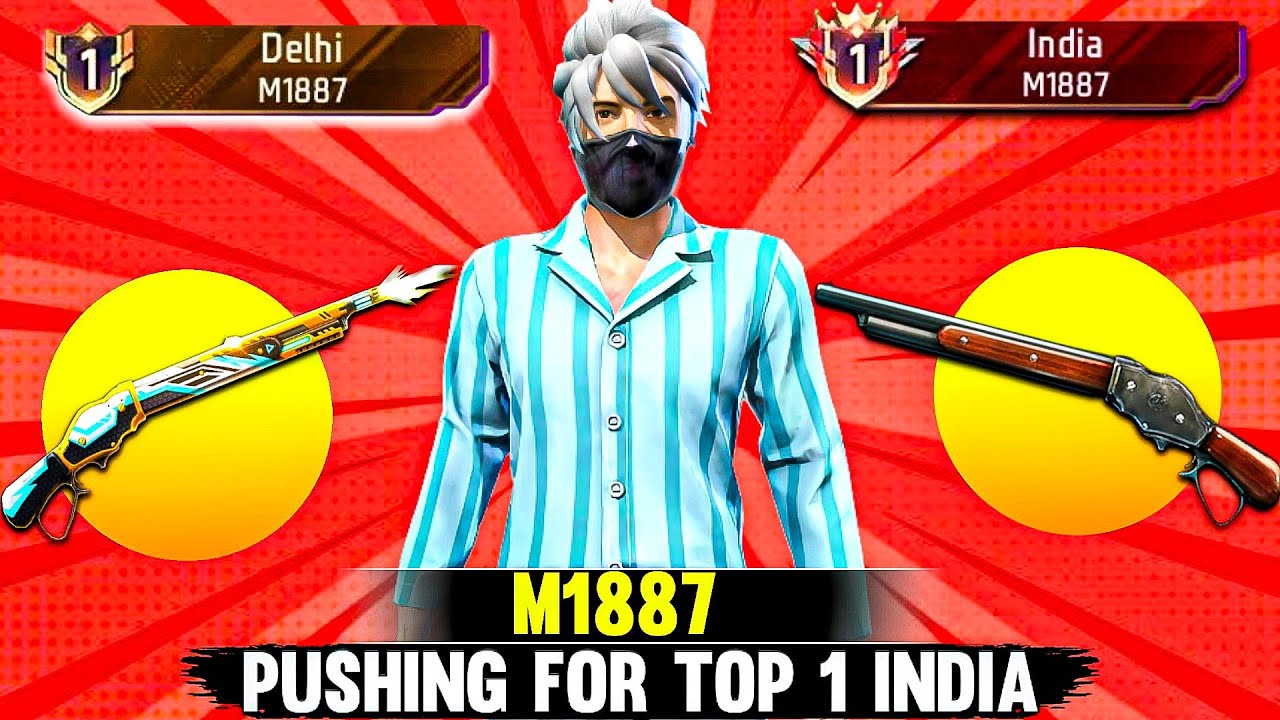 Pushing Top 1 Title in ( M1887 ) 🤯 Without Using GunSkin 💀 | In Only 24 HOURS 😳 : Garena Free Fire