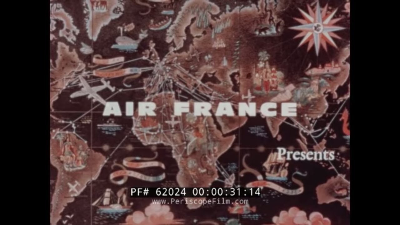 AIR FRANCE 1960s SAINT MORITZ SWITZERLAND SKI TRIP  TRAVELOGUE MOVIE  62024