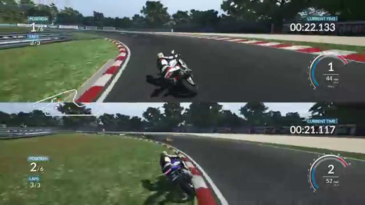 RIDE: 2 Player SplitScreen Gameplay (98 vs 02 Yamaha R1)