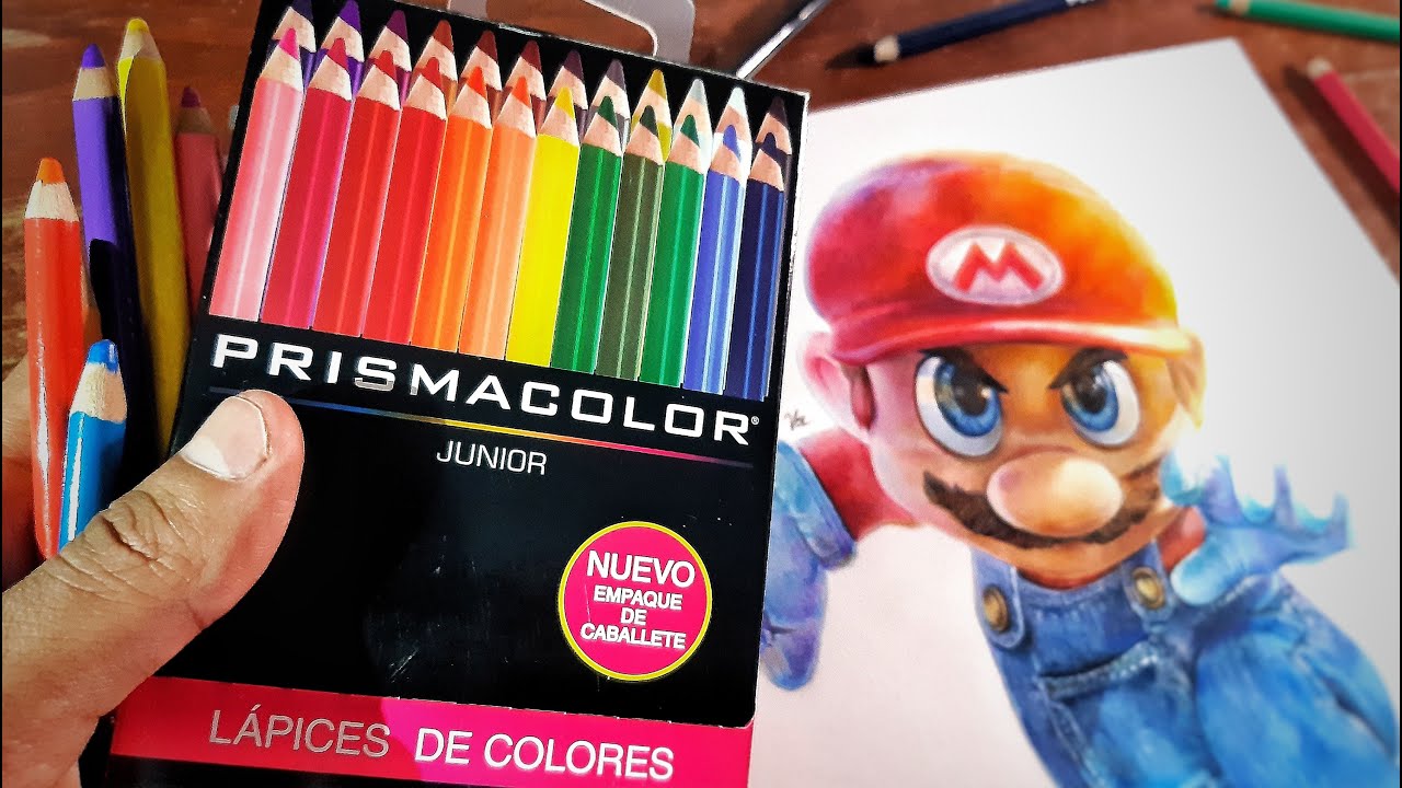 COMO DIBUJAR A MARIO BROS 😱 | PRISMACOLOR JUNIOR REVIEW 🤑 | SUPER MARIO BROS LA PELICULA 🍄