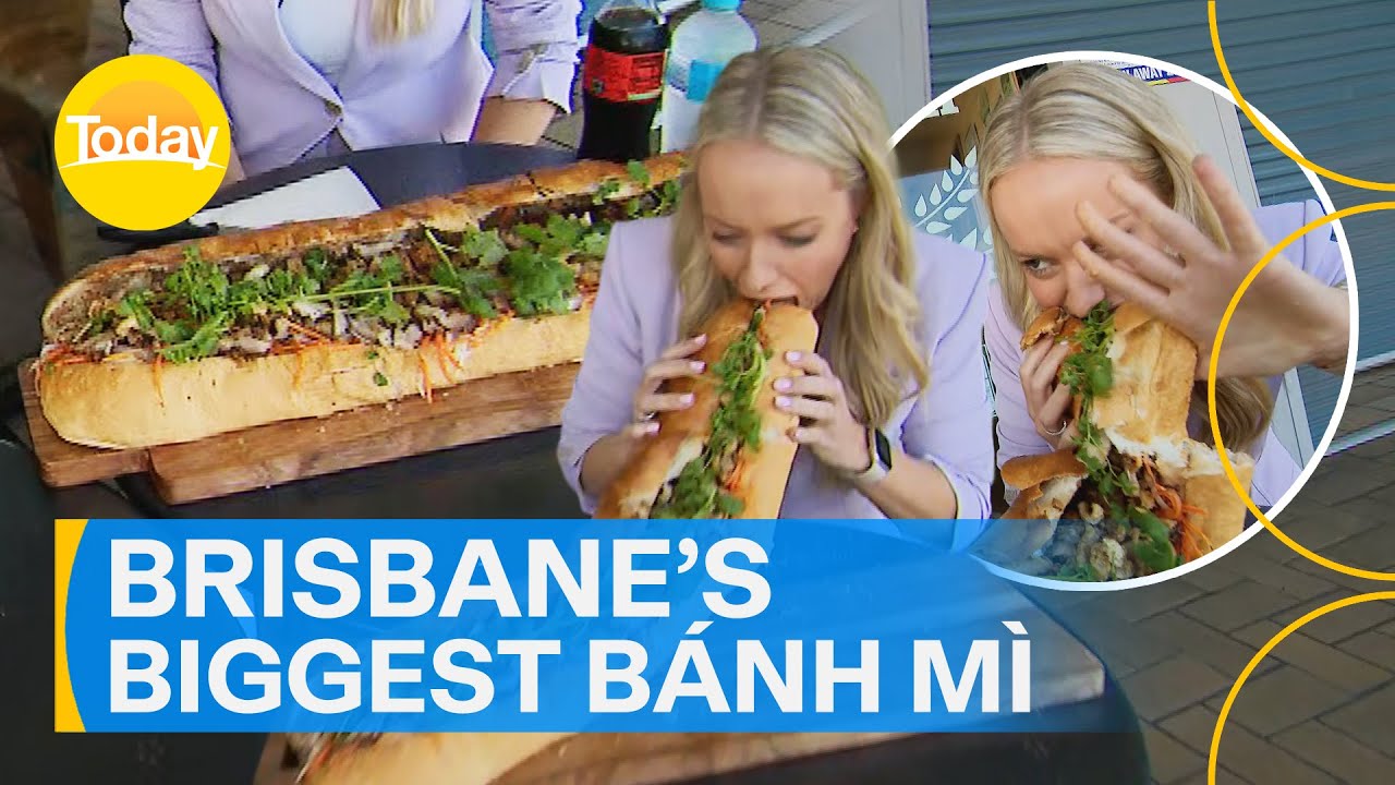 Today reporter takes on Brisbane’s biggest Bánh mì challenge | Today Show Australia