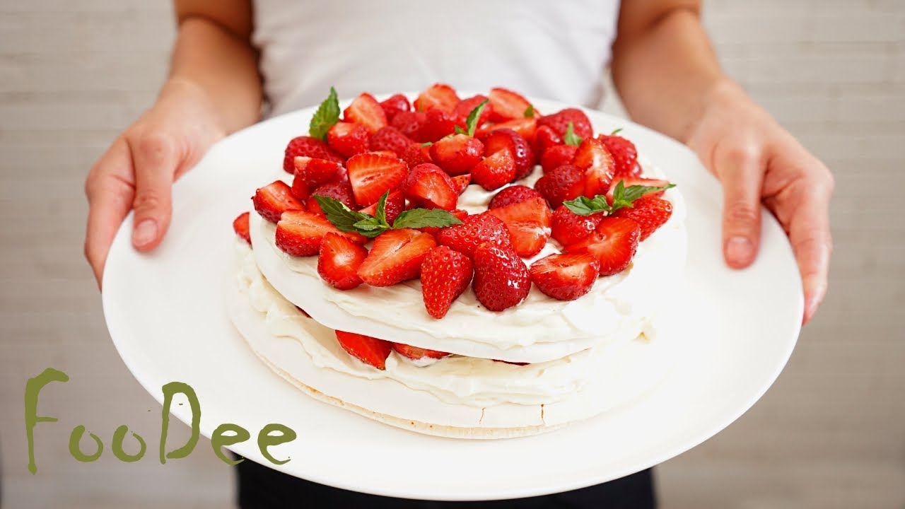 Торт-безе Анна Павлова ☆ С клубникой и взбитыми сливками ☆ Pavlova Cake