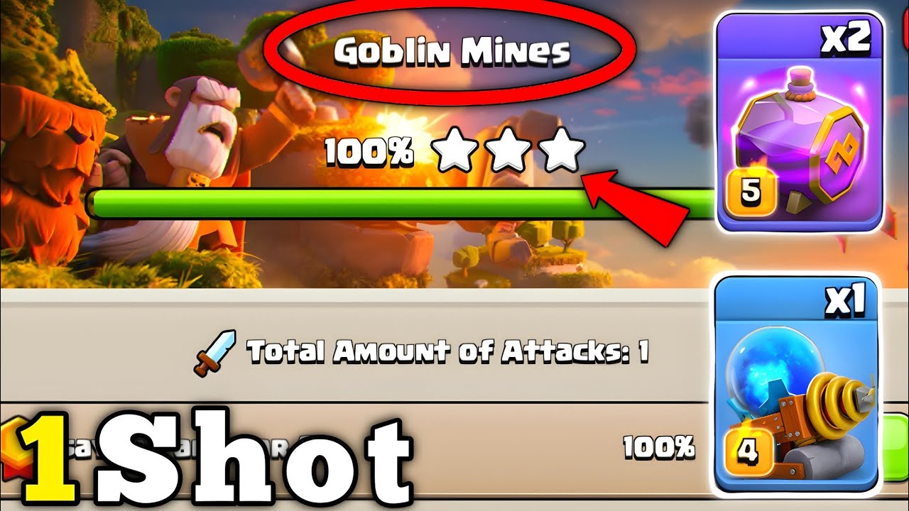 1 Shot Max Goblin Mines in Clan Capital 2026