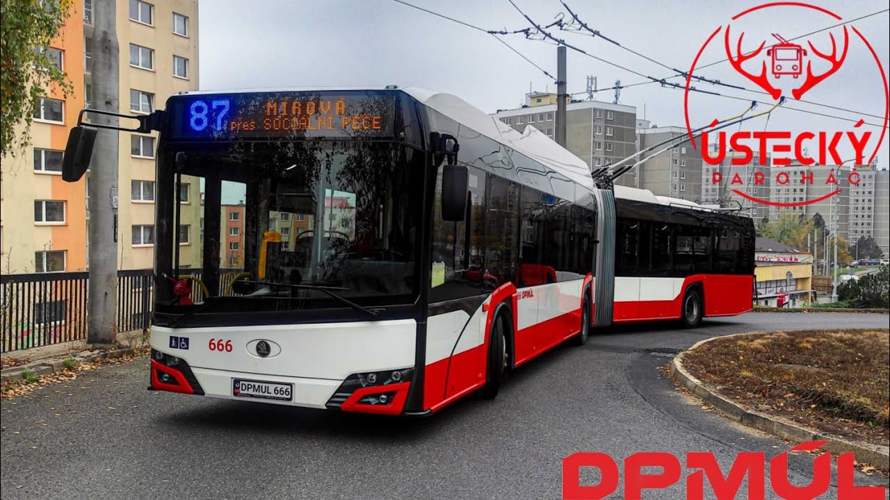 Linka 87; Dobětice točna - točna Mírová. Ústí nad Labem