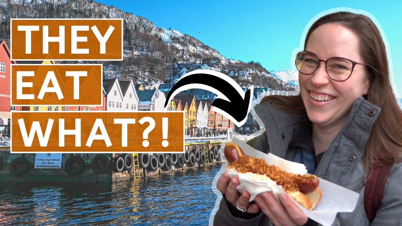 5 MUST-TRY Foods in Bergen Norway | American tries Norwegian Food with LOCAL Guides