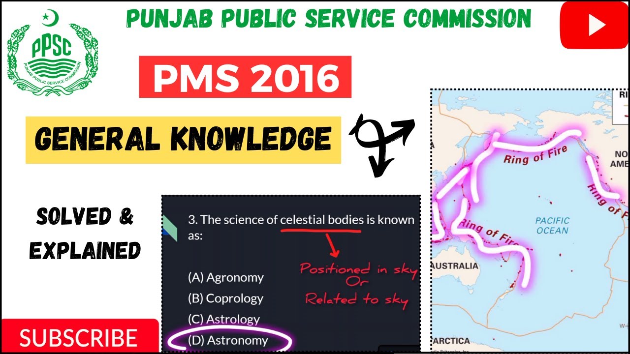 PMS GK Paper 2016 | PMS General Knowledge Past Paper 2016 |Explained with updated data, facts & maps