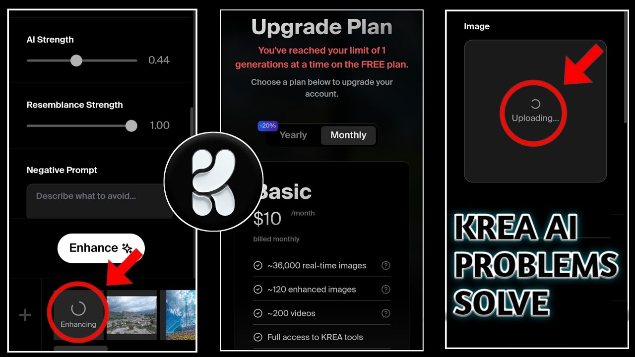 How to solve krea ai enhancing problem | krea ai problems solve in 2 minutes