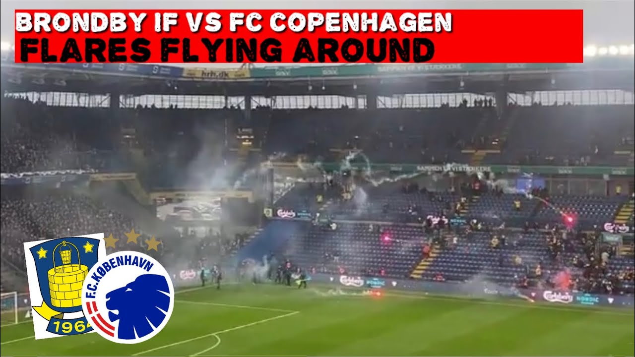CHAOS | Brondby Ultras and Copenhagen Ultras throwing flares | Brondby vs Copenhagen 0-0 |27-10-2024