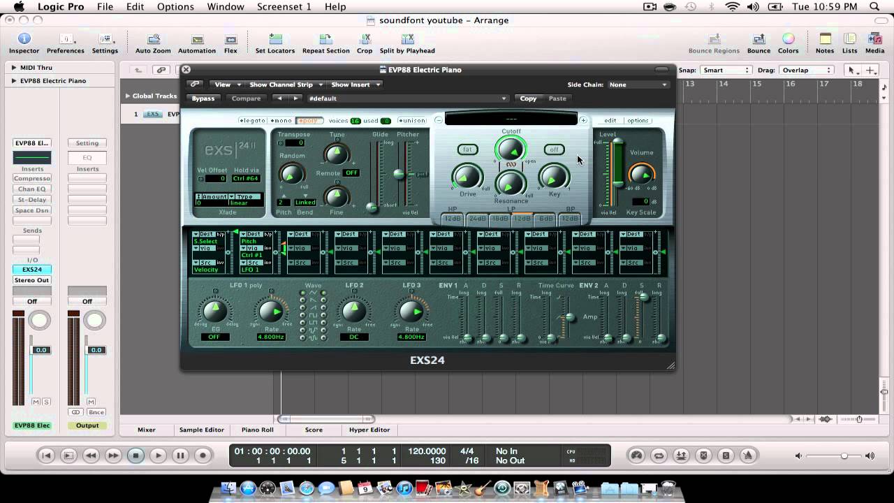 Tutorial - HOW TO Import Soundfonts into ESX24 in Logic Studio 9