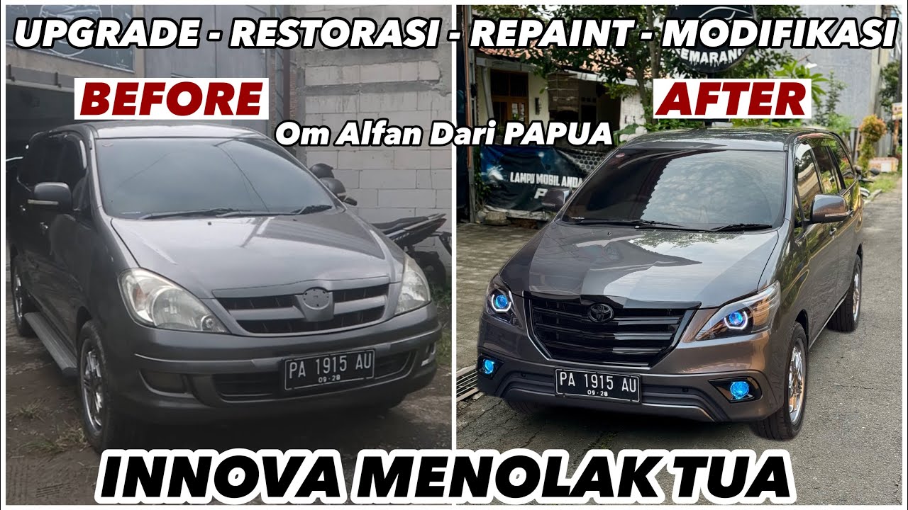 INNOVA DARI PAPUA 🔥 RESTORASI UPGRADE 2015 Repaint  Grey + Modifikasi Om Alfan #innovadiesel
