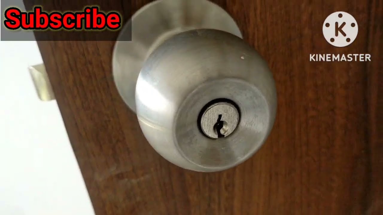 Godrej Cylindrical lock installation, Godrej classic cylindrical lock for bedroom Door 🚪