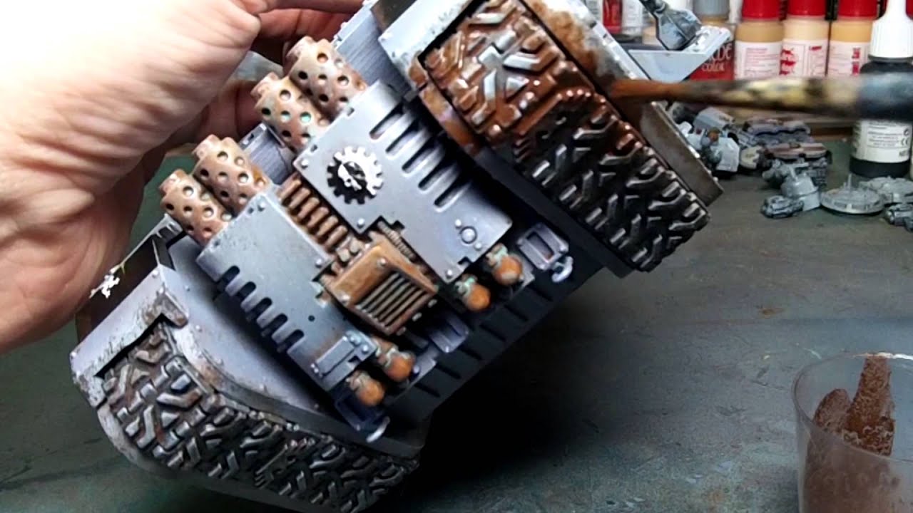 Space Wolves Land Raider Crusader Tutorials: Weathering