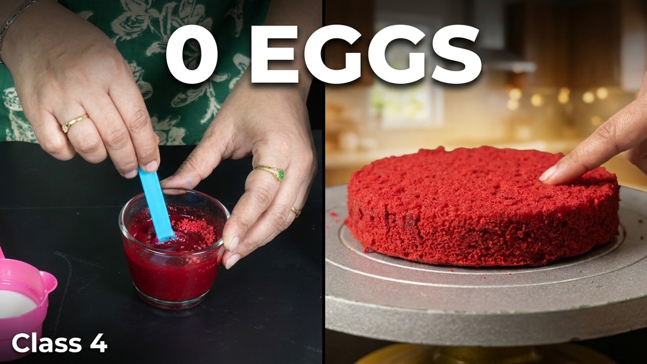 Eggless Red Velvet Sponge Cake Detailed Explanation - తెలుగులో బేకింగ్ కోర్సు - Class 4