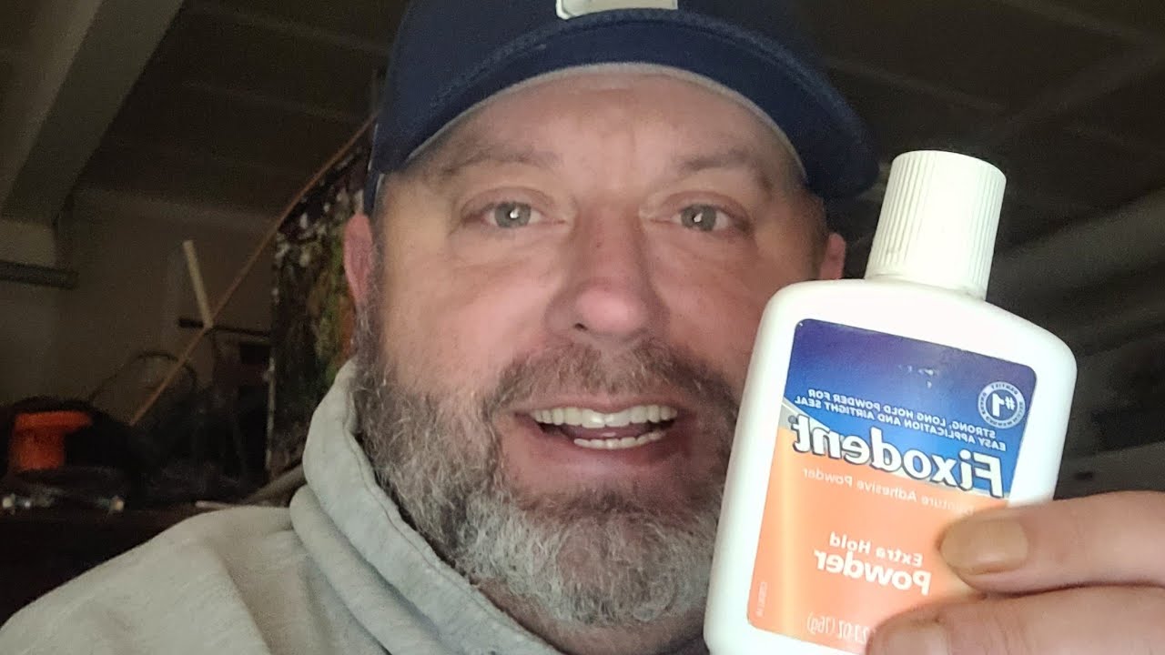 How I apply Fixodent powder adhesive. #dentures #fixodent